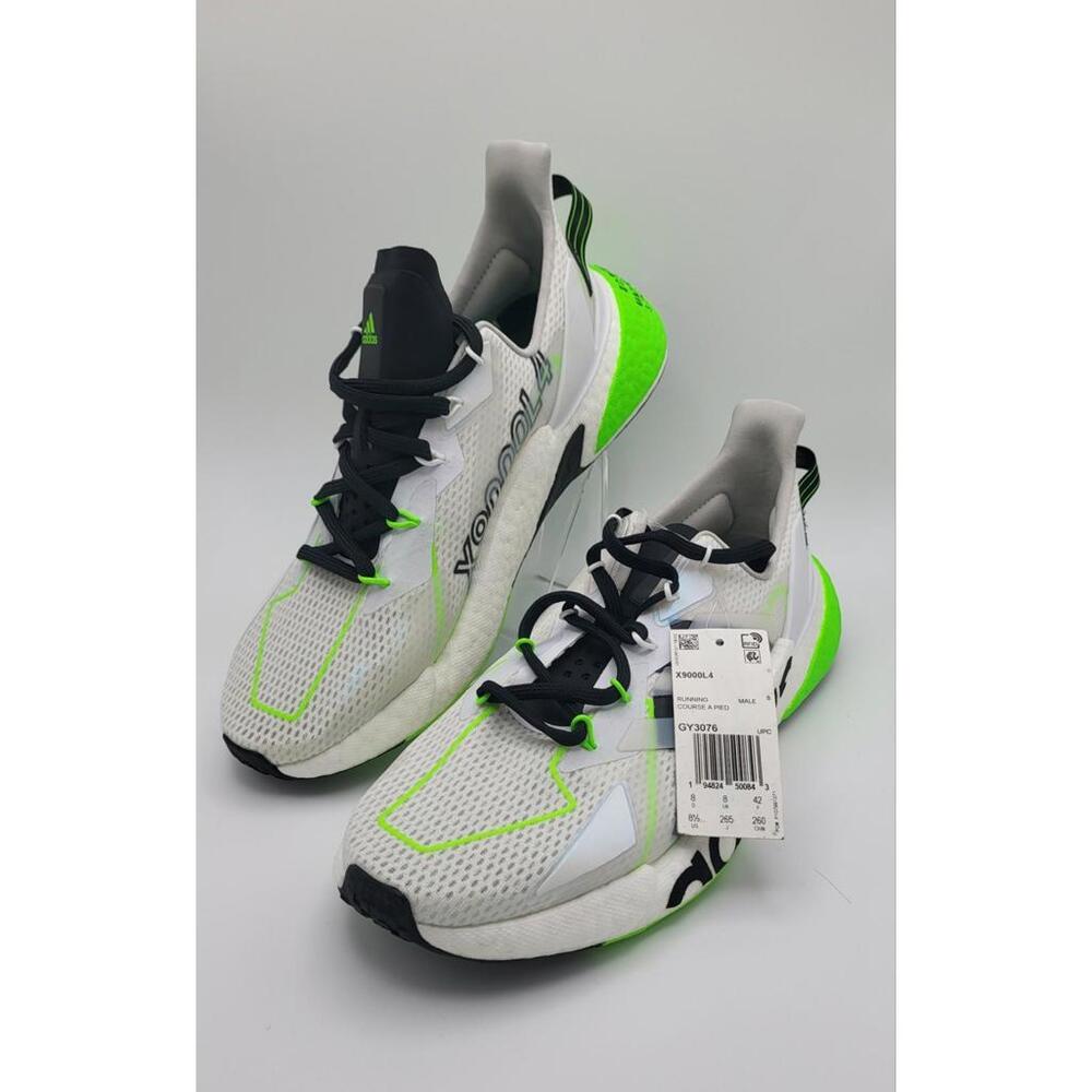 adidas X9000L4 Heat Ready GY3076 White Solar Green Men’s Size 8.5 US New